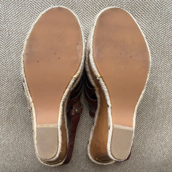 Michael Kors Brown Leather Jute 70’s Boho Festival Wedge Sandals. Size 11. EUC. - Picture 3 of 15